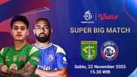 Link Live Streaming BRI Super League: Persebaya vs Arema, Tayang Eksklusif di Vidio